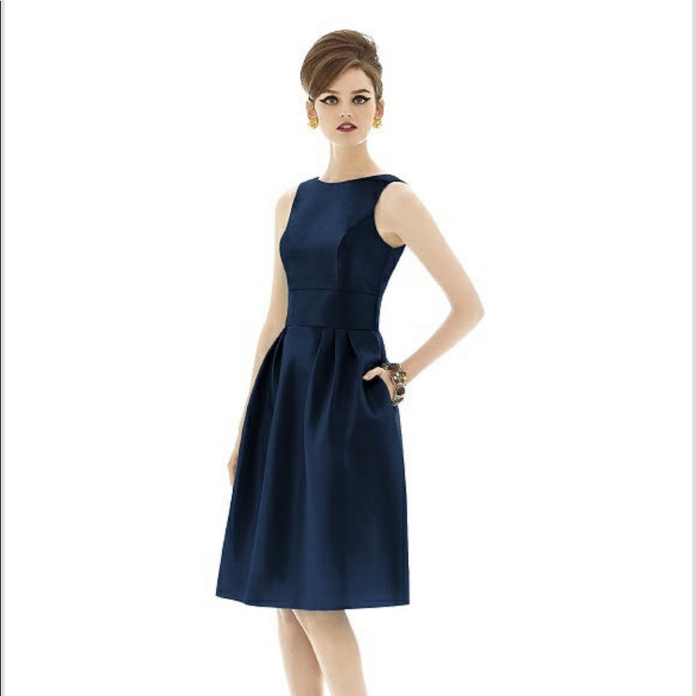 Alfred Sung Open Back Cocktail Dress